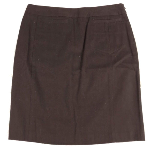 Jacob Pencil Skirt Dark Brown Knee Length Straight Zipper Pockets Juniors 3/4 - Picture 1 of 8